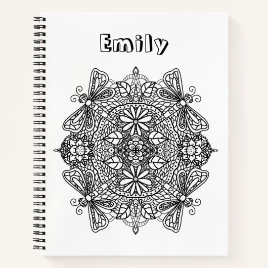 Joli Carnet Mandala de libellules de couleur Me (Devant)