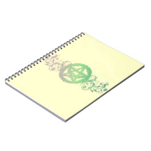 Joli carnet pentacle vert (Côté gauche)
