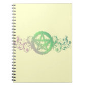 Joli carnet pentacle vert (Devant)
