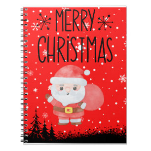 Joli Carnet rouge de Little Père Noël
