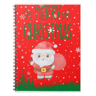 Joli Carnet rouge de Little Père Noël