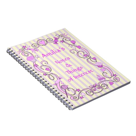 Joli Carnet spiral rose (Côté Droit)
