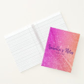 Joli Carnet spiral rose orange rayé (Intérieur)