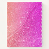 Joli Carnet spiral rose orange rayé (Dos)