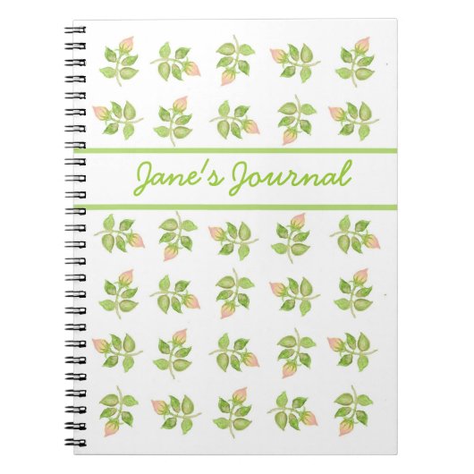 Joli Carnet Spiral Rosebud Rose (Devant)