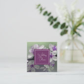 Joli Carré de fleurs Carte de visite (Debout devant)