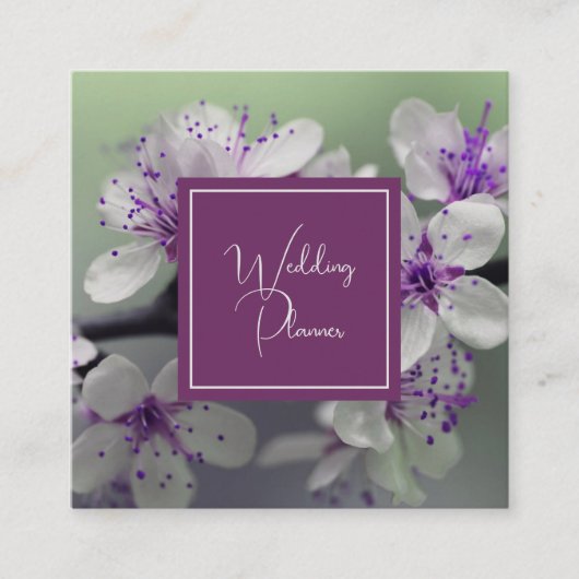 Joli Carré de fleurs Carte de visite (Devant)