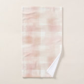 Joli carreau rose pêche crème (Serviette à main)