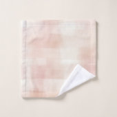 Joli carreau rose pêche crème (Gant de toilette)