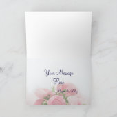Joli Carte de remerciements de Bouquet Roses Roses (Intérieur)