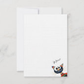 Joli carte de remerciements de chat coloré (Dos)