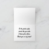 Joli Carte de remerciements de colibri (Intérieur)