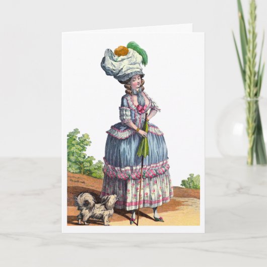 Joli Carte de remerciements de dessin de mode fran (Devant)