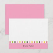 Joli Carte de remerciements de points (Devant / Derrière)