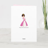 Joli carte de remerciements de princesse Birthday (Dos)