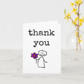 Joli Carte de remerciements, Design Simple (Fleur jaune)