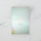 Joli Carte de remerciements Floral Oiseau rose ble (Intérieur)