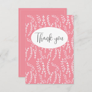 Joli Carte de remerciements Plat Rose