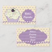 joli carte de visite de cupcake violet (Devant / Derrière)