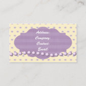 joli carte de visite de cupcake violet (Dos)