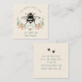Joli Carte de visite de fleurs d'abeille (Devant / Derrière)