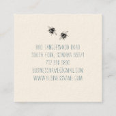 Joli Carte de visite de fleurs d'abeille (Dos)