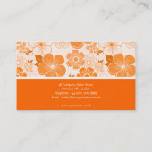 Joli Carte de visite de fleurs orange (Dos)