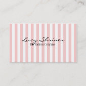 Joli carte de visite de mode rose de rayure (Dos)