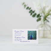 Joli carte de visite de paon (Debout devant)