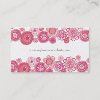 Joli Carte de visite de perle rose Floral