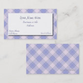 Joli carte de visite de plaid (Devant / Derrière)