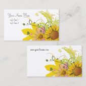 Joli carte de visite de tournesol (Devant / Derrière)