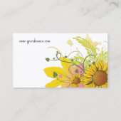 Joli carte de visite de tournesol (Dos)