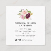 joli carte de visite fleuri (Dos)