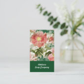 Joli Carte de visite Floral Standard aquarelle (Debout devant)