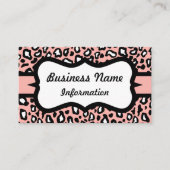 Joli Carte de visite léopard rose (Devant)