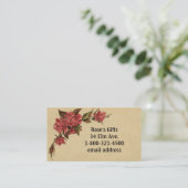 Joli Carte de visite Rose (Debout devant)