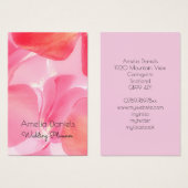 Joli Carte de visite rose (Devant & derrière)