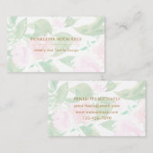 Joli Carte de visite rose (Devant / Derrière)