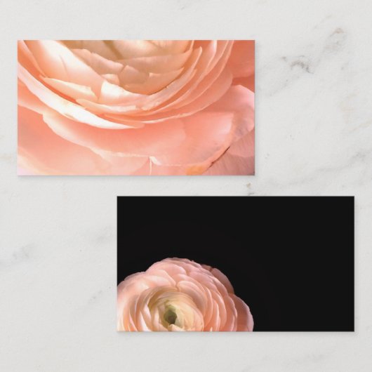 joli carte de visite rose double face (Devant / Derrière)