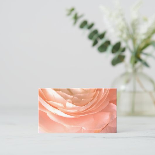 joli carte de visite rose double face (Debout devant)