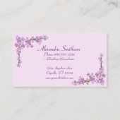 Joli Carte de visite rose Fleurs de Cerisier (Dos)