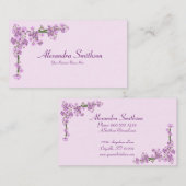 Joli Carte de visite rose Fleurs de Cerisier (Devant / Derrière)