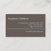 Joli Carte de visite Turquoise de garde d'enfants (Dos)