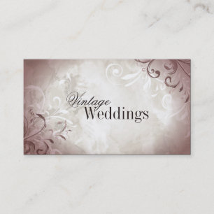 Joli carte de visite vintage de wedding planner de