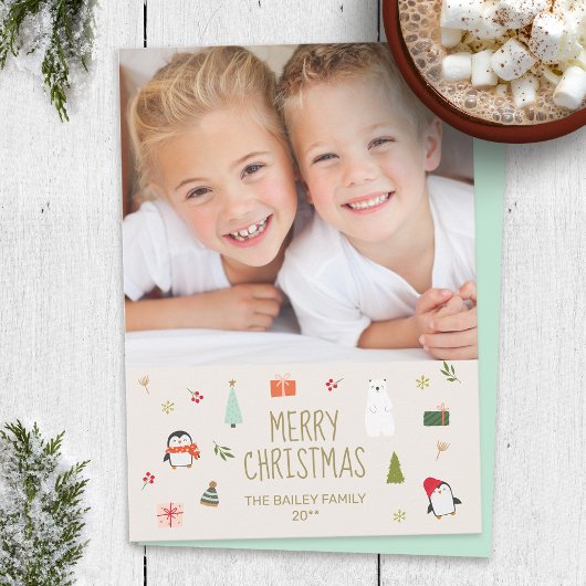 Joli Carte photo de Noël une photo