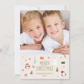 Joli Carte photo de Noël une photo (Devant)