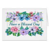 Joli Carte pour notes Floral (Devant Horizontal)