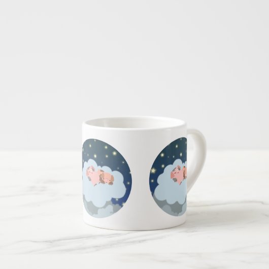 Joli Carton Piglets à découper Espresso Mug (Devant droit)