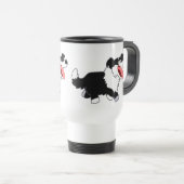 Joli Cartoon Bordure Collie Commuter Mug (Devant droit)